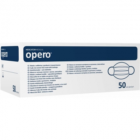 OPERO maska 3-warstw 50 sztuk niebieskie EN14683-10914