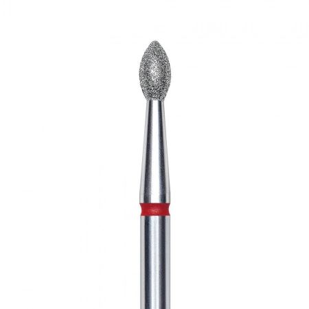 STALEKS Frez diament oliwka ostra czerwo 2.5x4.5mm-13905