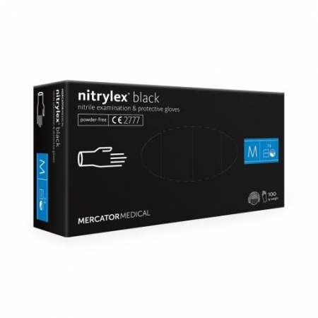NITRYLEX BLACK Rękawiczki Czarne Rozm. M Nitrylowe-7882