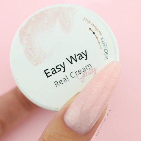Żel do paznokci z drobinką PB NAILS Easy Way Real Cream GLOSSY 15g