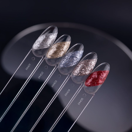 Metaliczny niebieski żel do zdobień PB NAILS Platinium Gel 03