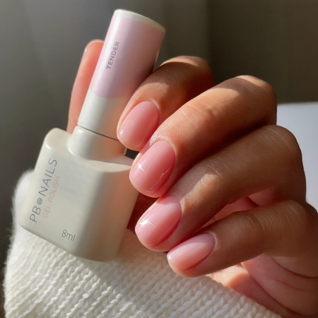 Ciepły różowy lakier hybrydowy PB NAILS Tender 8ml