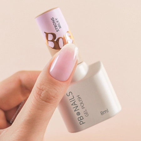 PB NAILS baza hybrydowa Strong Milky Base 8 ml