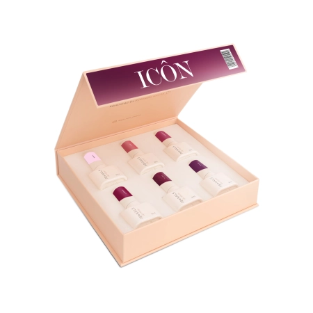 Zestaw lakierów hybrydowych Icon PB NAILS 6x8ml w ozdobnym pudełku